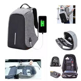 037) Mochila Antirrobo Con Cable USB