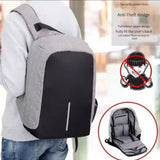 037) Mochila Antirrobo Con Cable USB