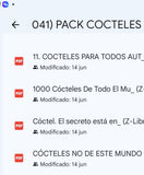 041) PACK CÓCTELES